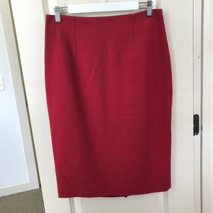 NWT Ann Taylor Red Pencil Skirt